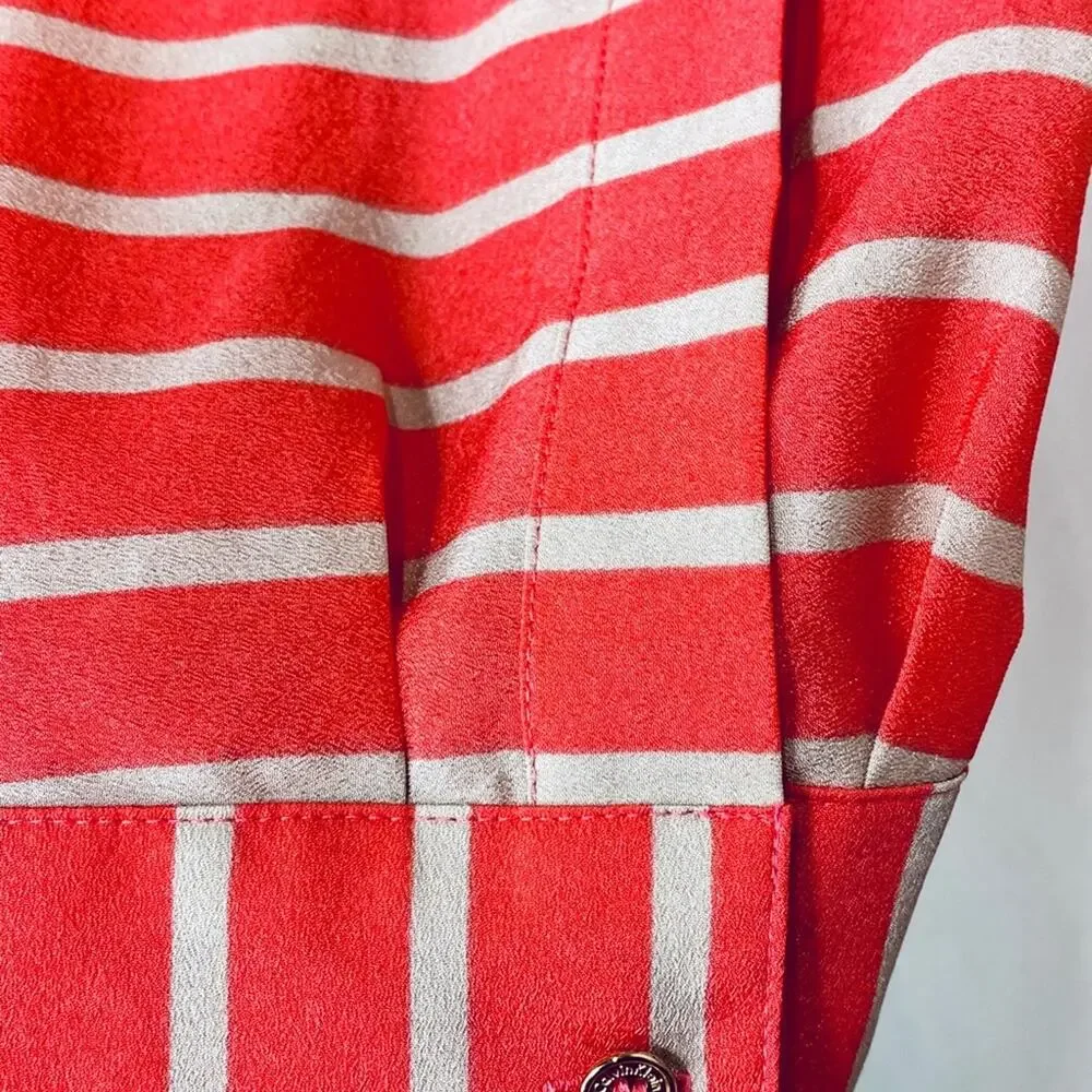 Calvin Klein striped top with zipper closure